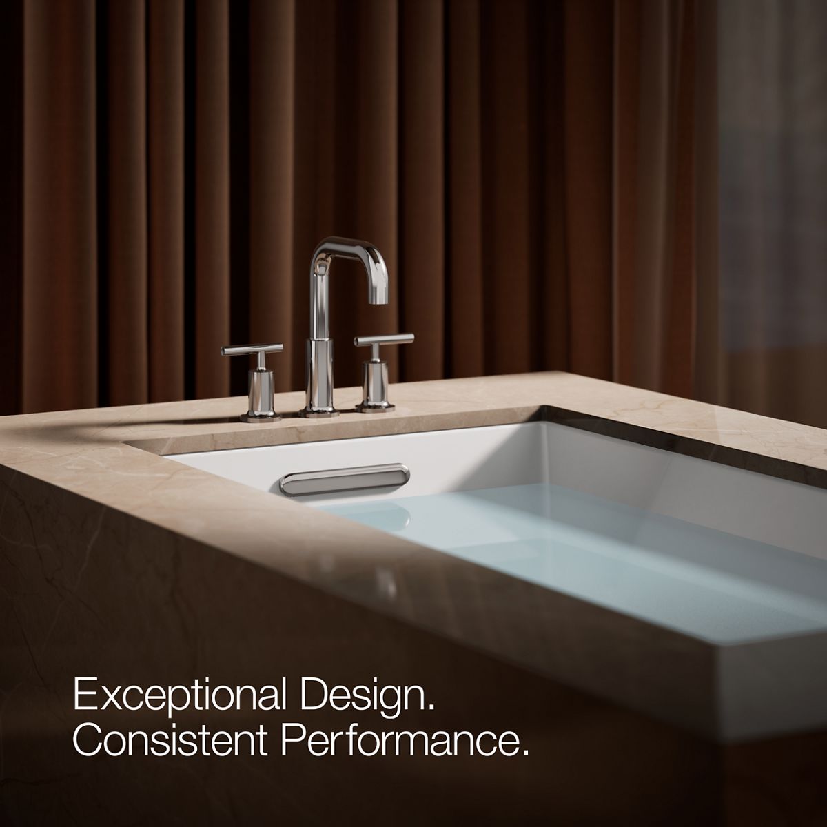 KOHLER Purist Deck-mount bath spout