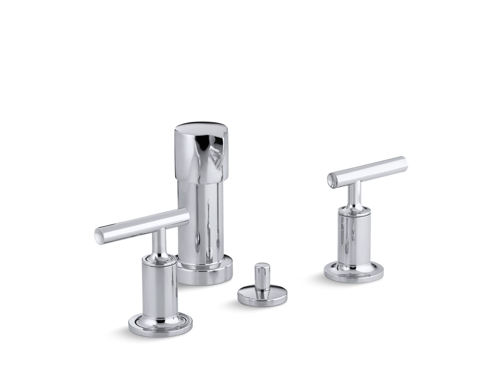 KOHLER Purist Vertical spray bidet faucet with lever handles