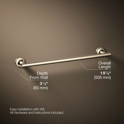 KOHLER Purist 18" towel bar