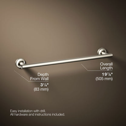 KOHLER Purist 18" towel bar