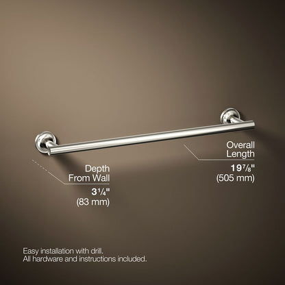 KOHLER Purist 18" towel bar