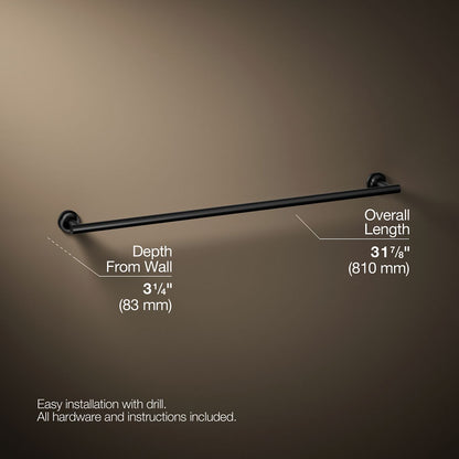 KOHLER Purist 30" towel bar