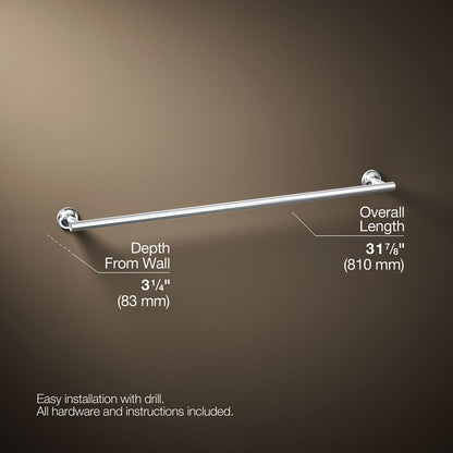 KOHLER Purist 30" towel bar