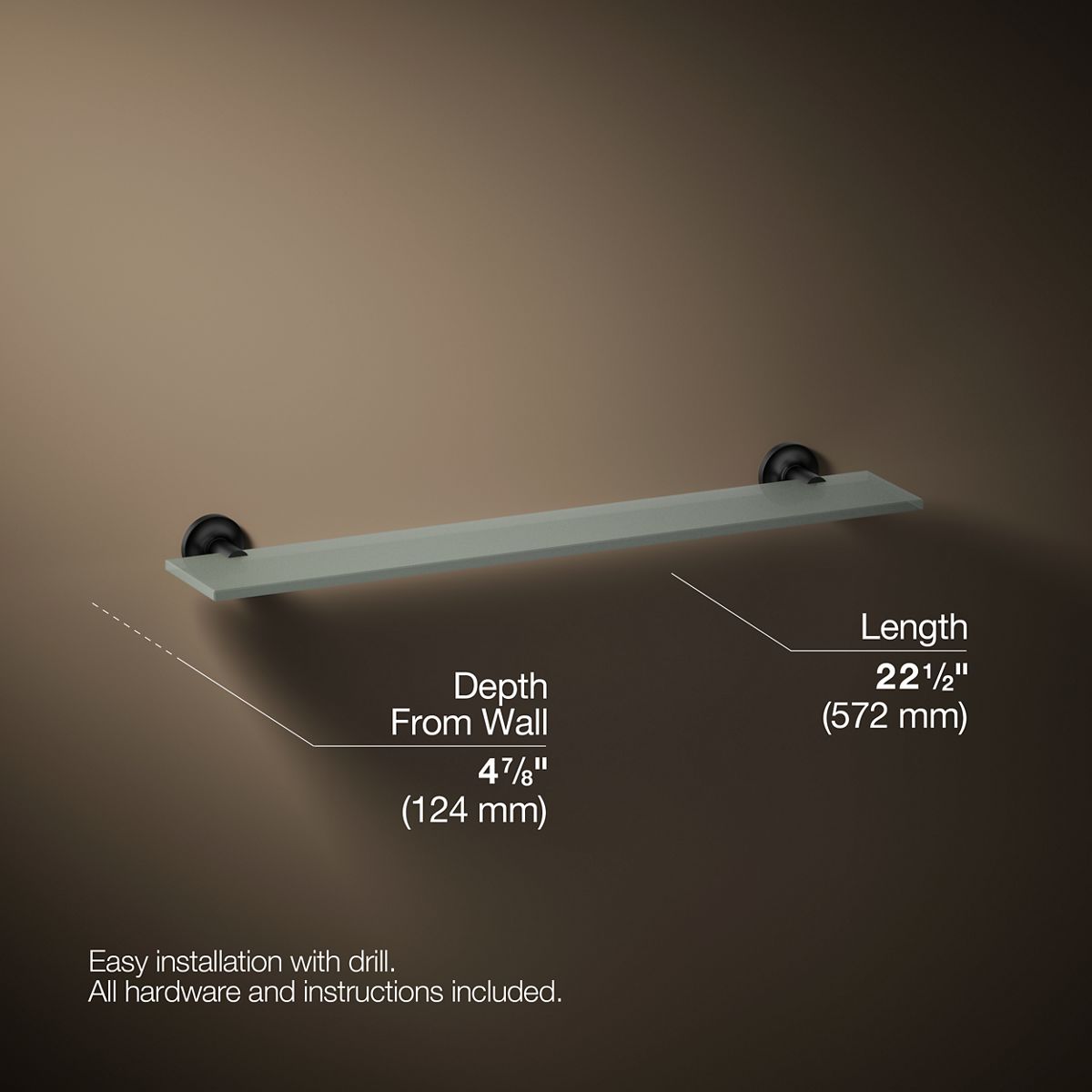 KOHLER Purist Glass shelf