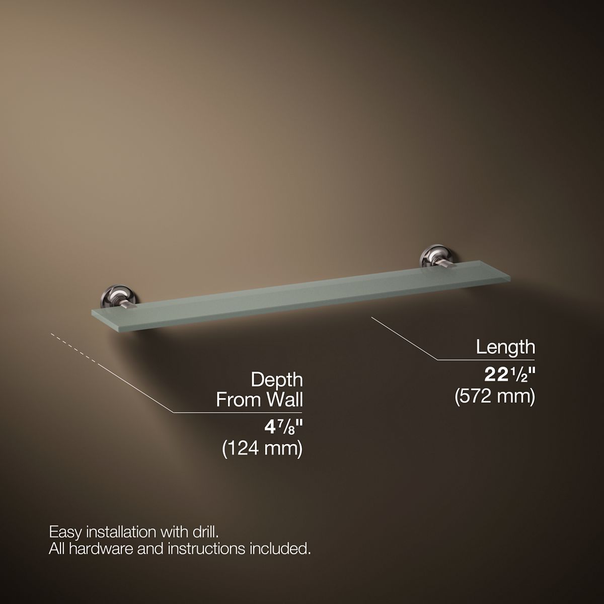 KOHLER Purist Glass shelf
