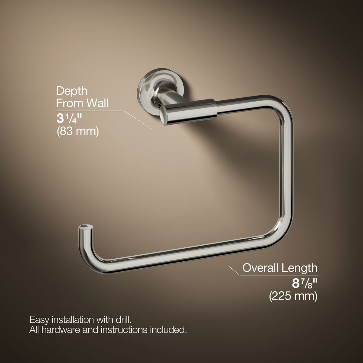 KOHLER Purist Towel ring