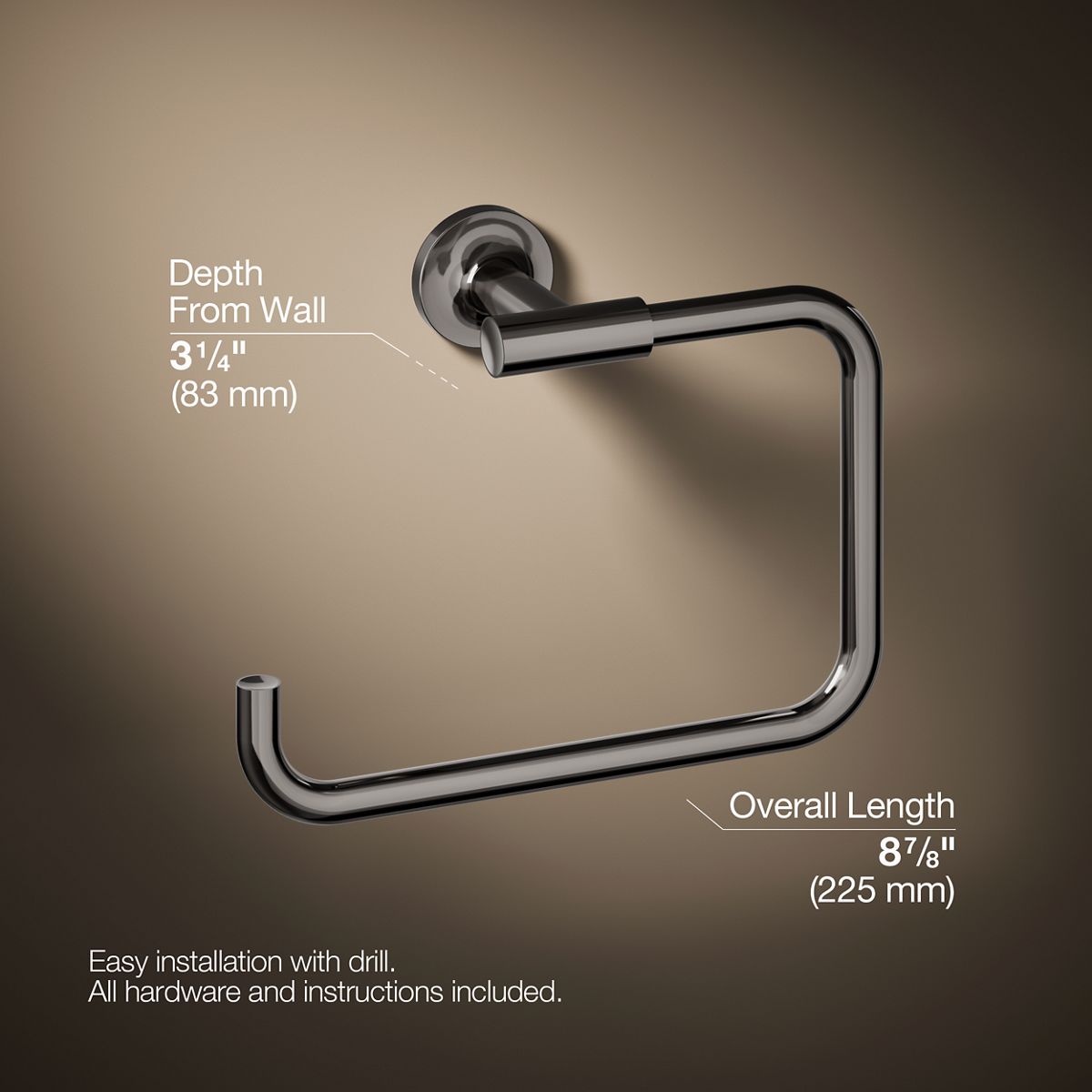 KOHLER Purist Towel ring