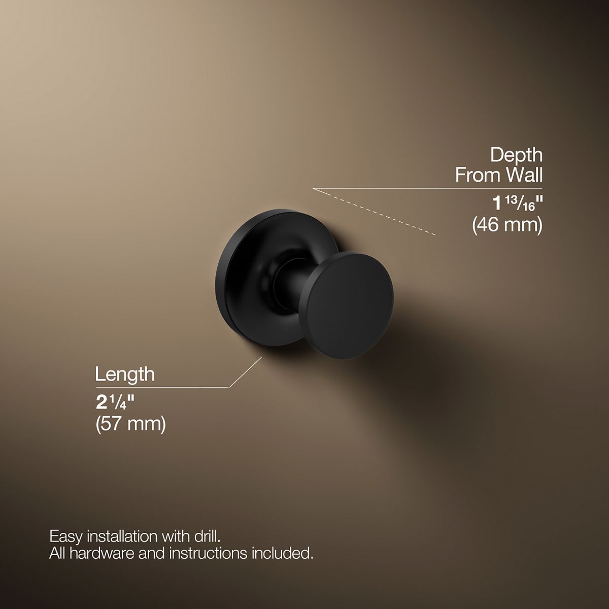 KOHLER Purist Robe hook