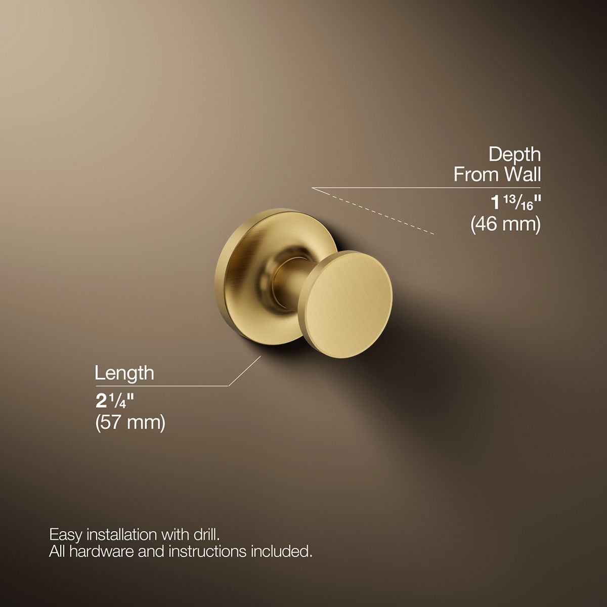 KOHLER Purist Robe hook
