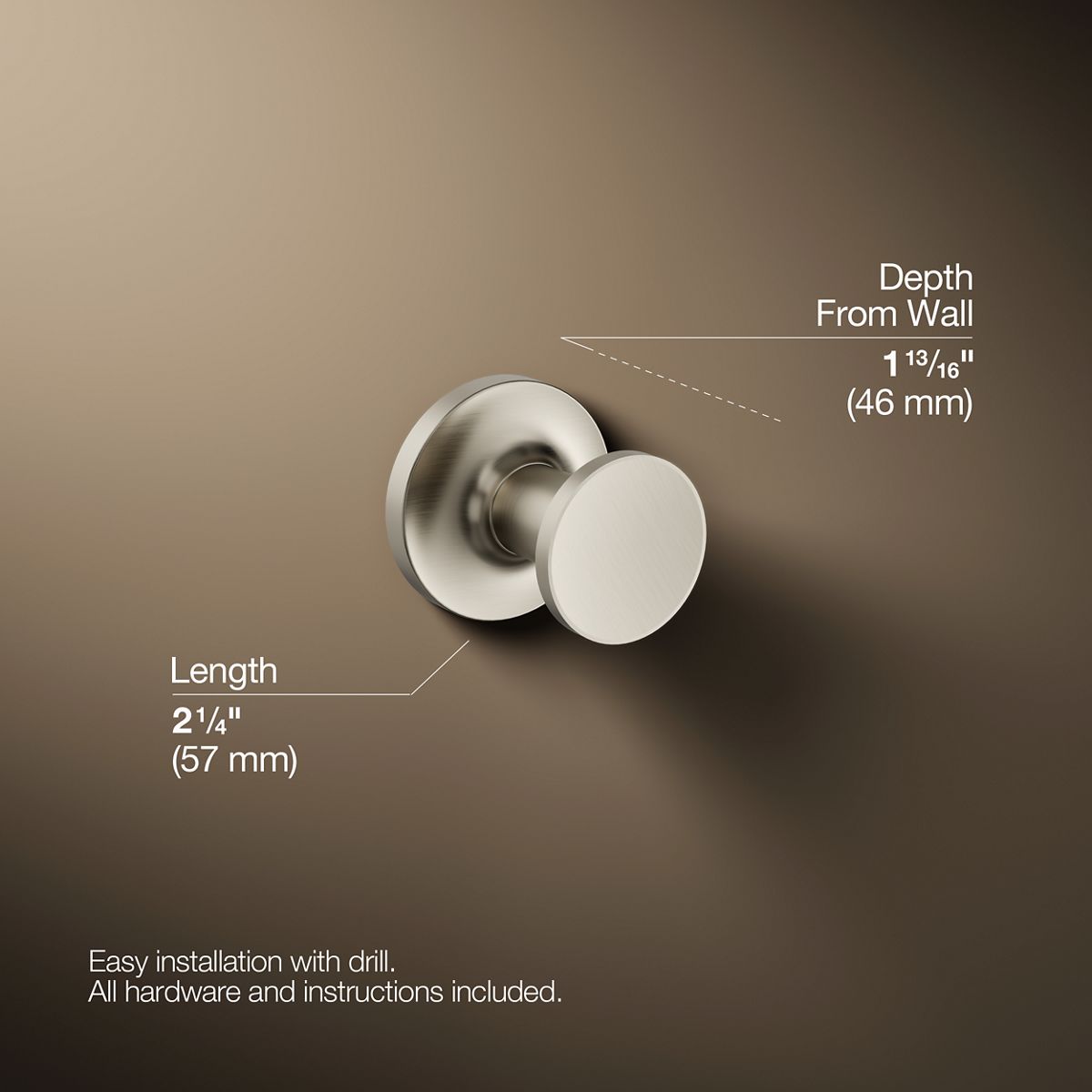 KOHLER Purist Robe hook
