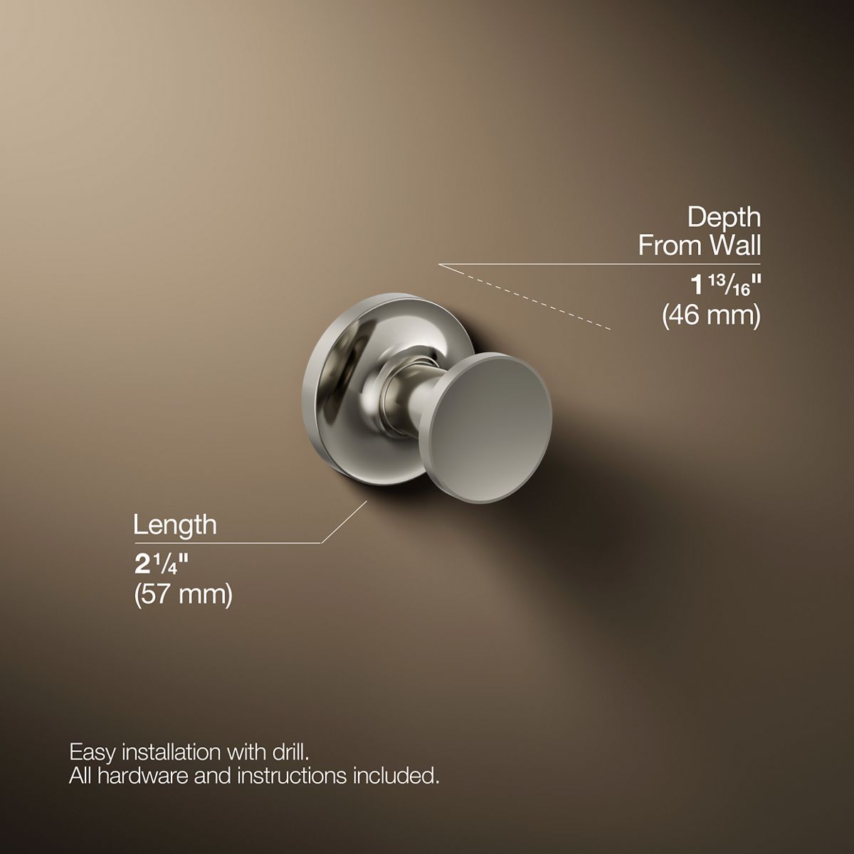 KOHLER Purist Robe hook