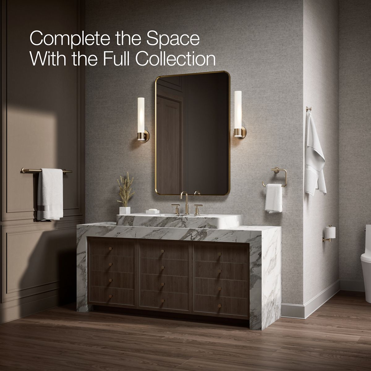 KOHLER Purist Vertical toilet paper holder