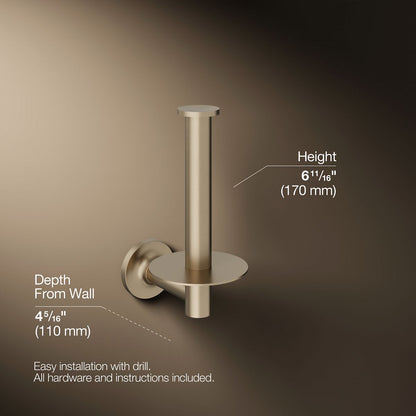 KOHLER Purist Vertical toilet paper holder