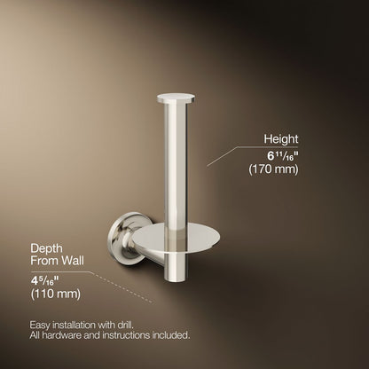 KOHLER Purist Vertical toilet paper holder