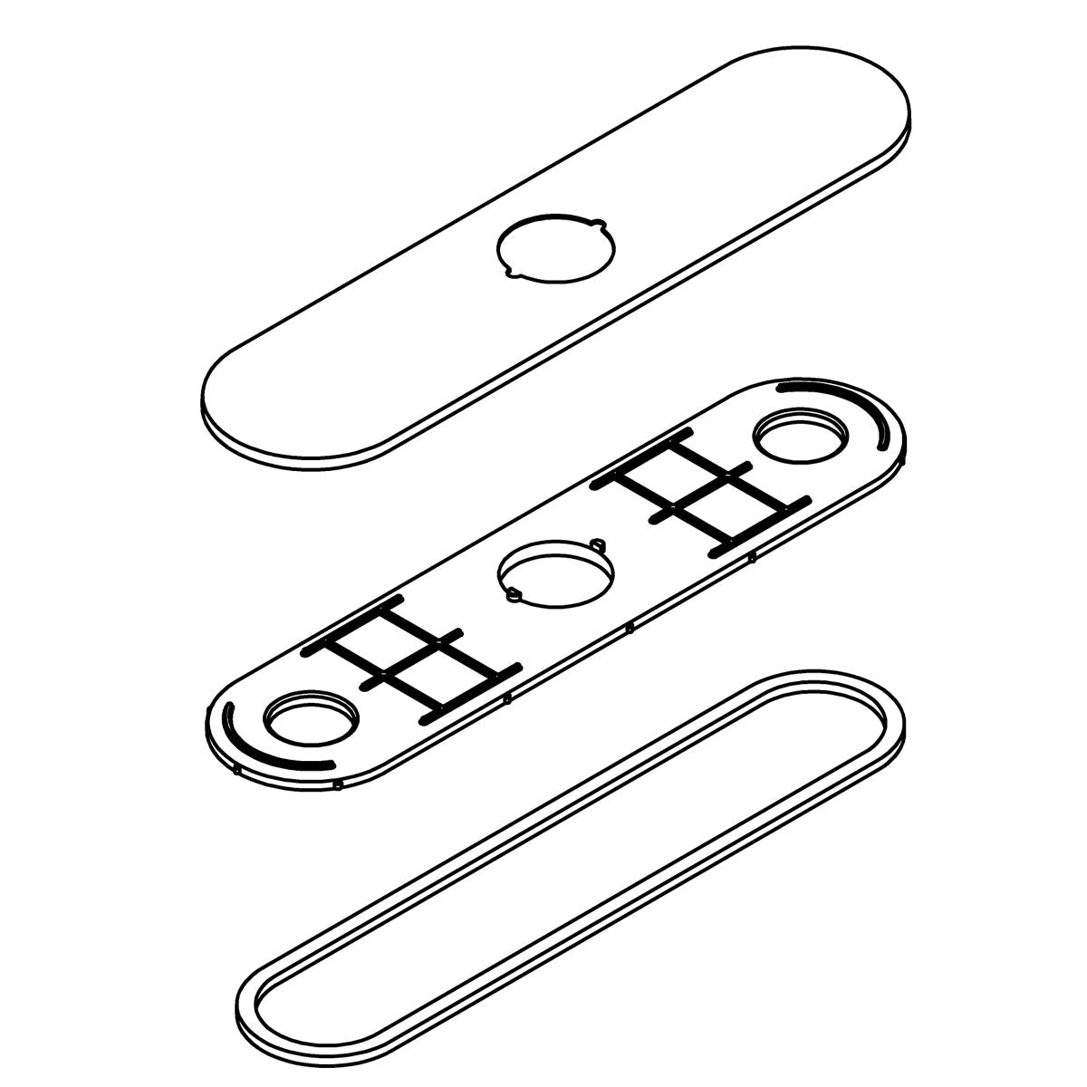 KOHLER K-1505970 Escutcheon Kit, vibrant brushed moderne brass