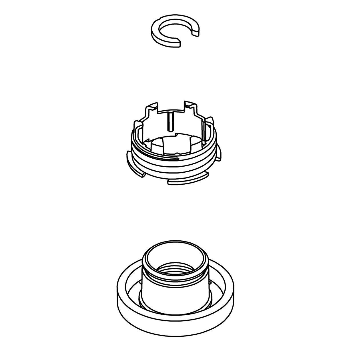 KOHLER K-1505971 Clip Kit, vibrant brushed moderne brass