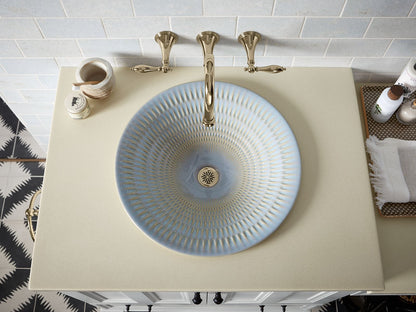 KOHLER K-17890-RL Derring Carillon 17-3/4" round drop-in bathroom sink, no overflow
