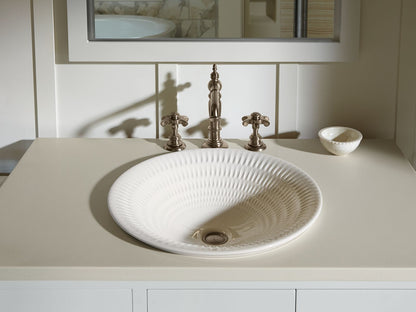 KOHLER K-17890-RL Derring Carillon 17-3/4" round drop-in bathroom sink, no overflow