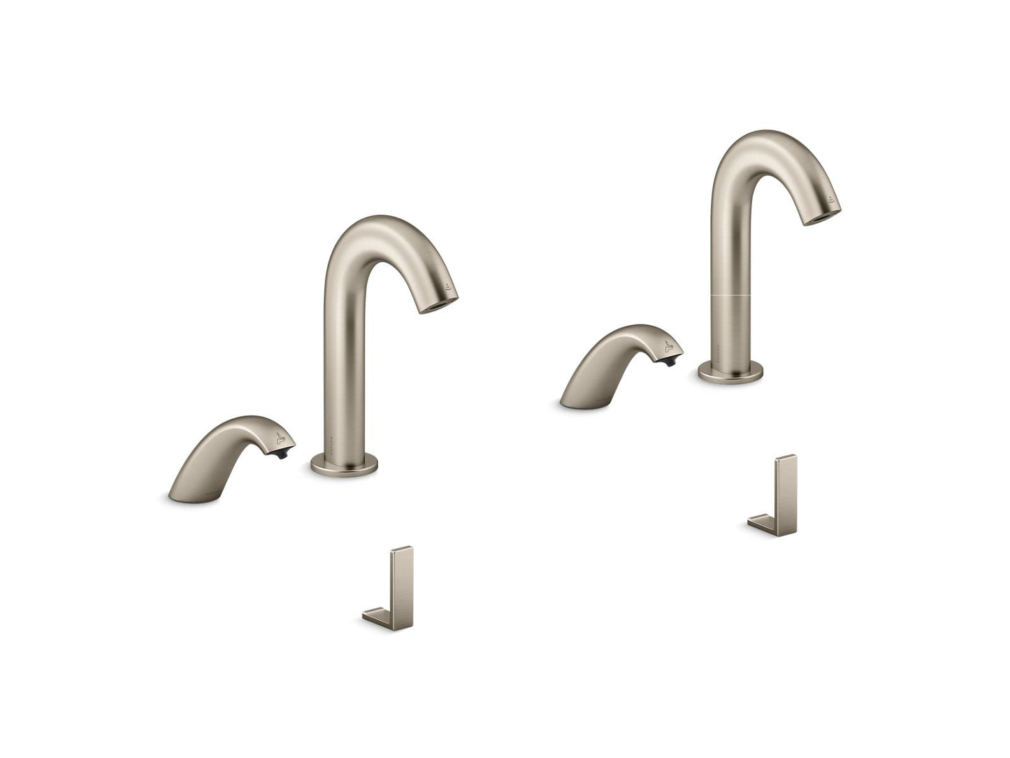 KOHLER K-181030-BB1 Oblo Curve Touchless lavatory faucets and soap dispensers for Constellation lavatory system, 0.5 gpm