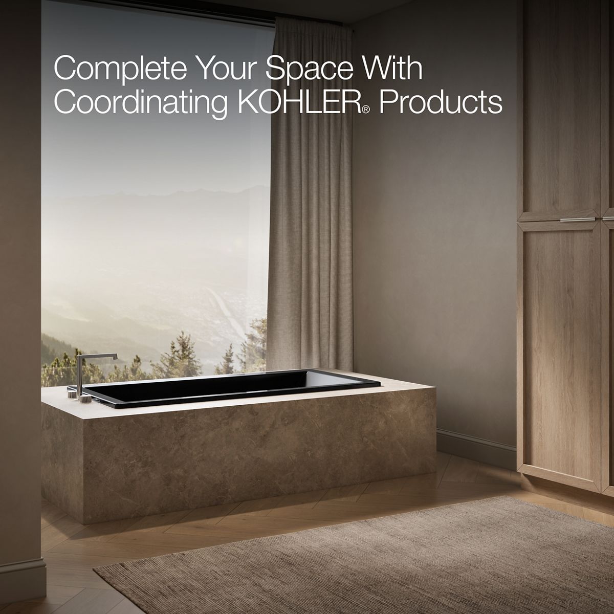 KOHLER K-1821 Underscore 66" x 32" drop-in bath