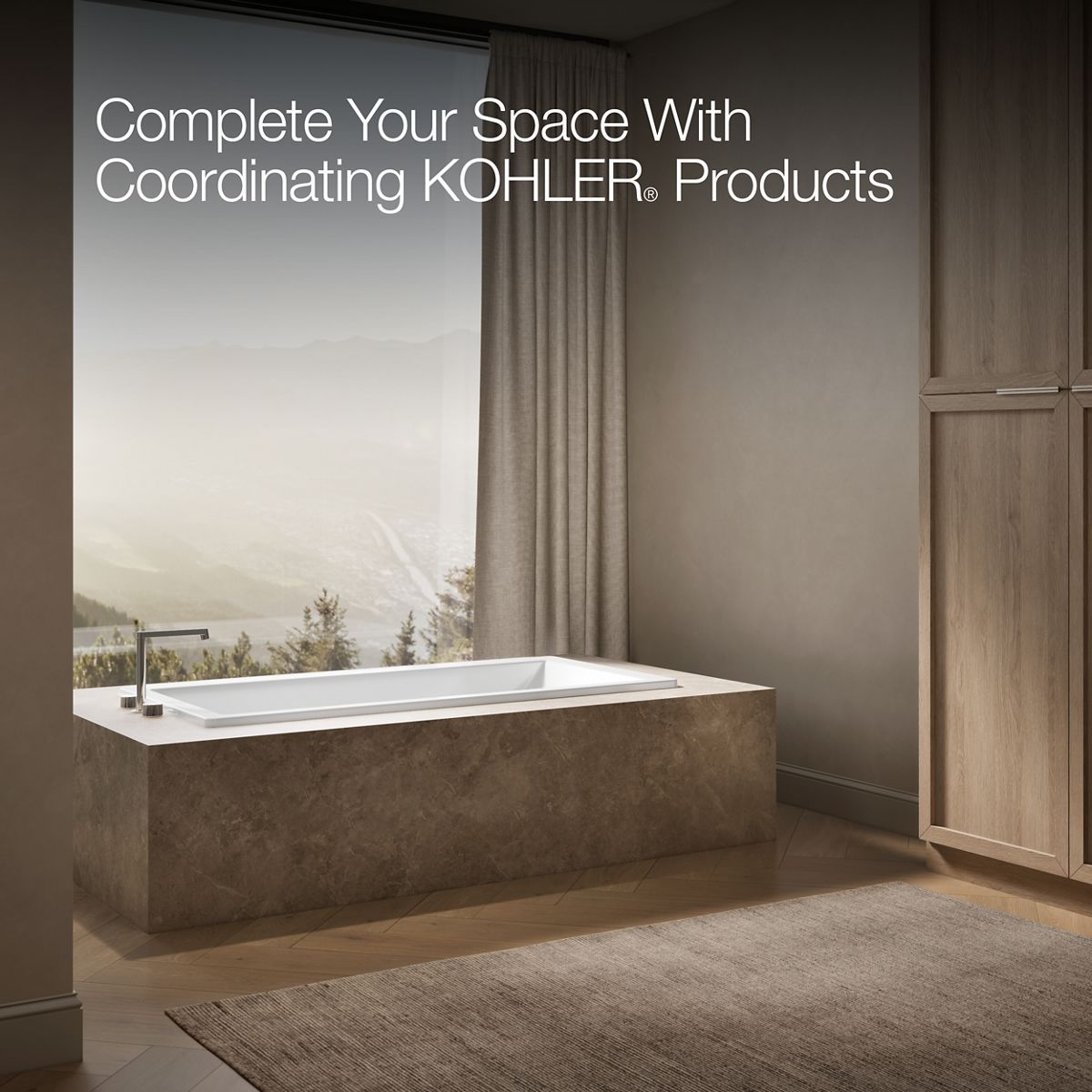 KOHLER K-1821 Underscore 66" x 32" drop-in bath