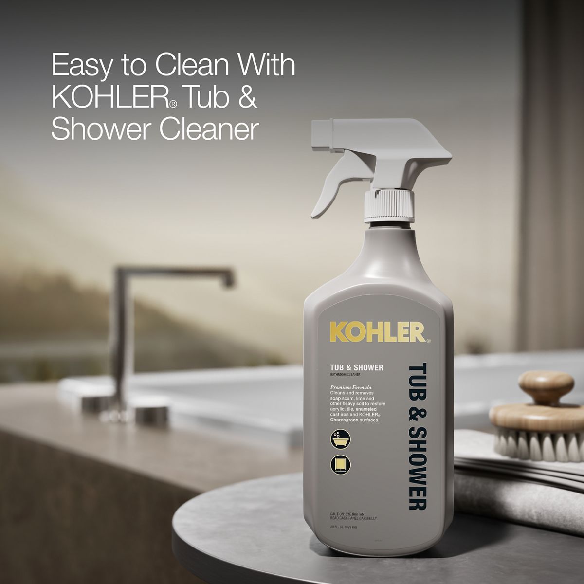 KOHLER K-1821-W1 Underscore 66" x 32" drop-in bath with Bask heated surface