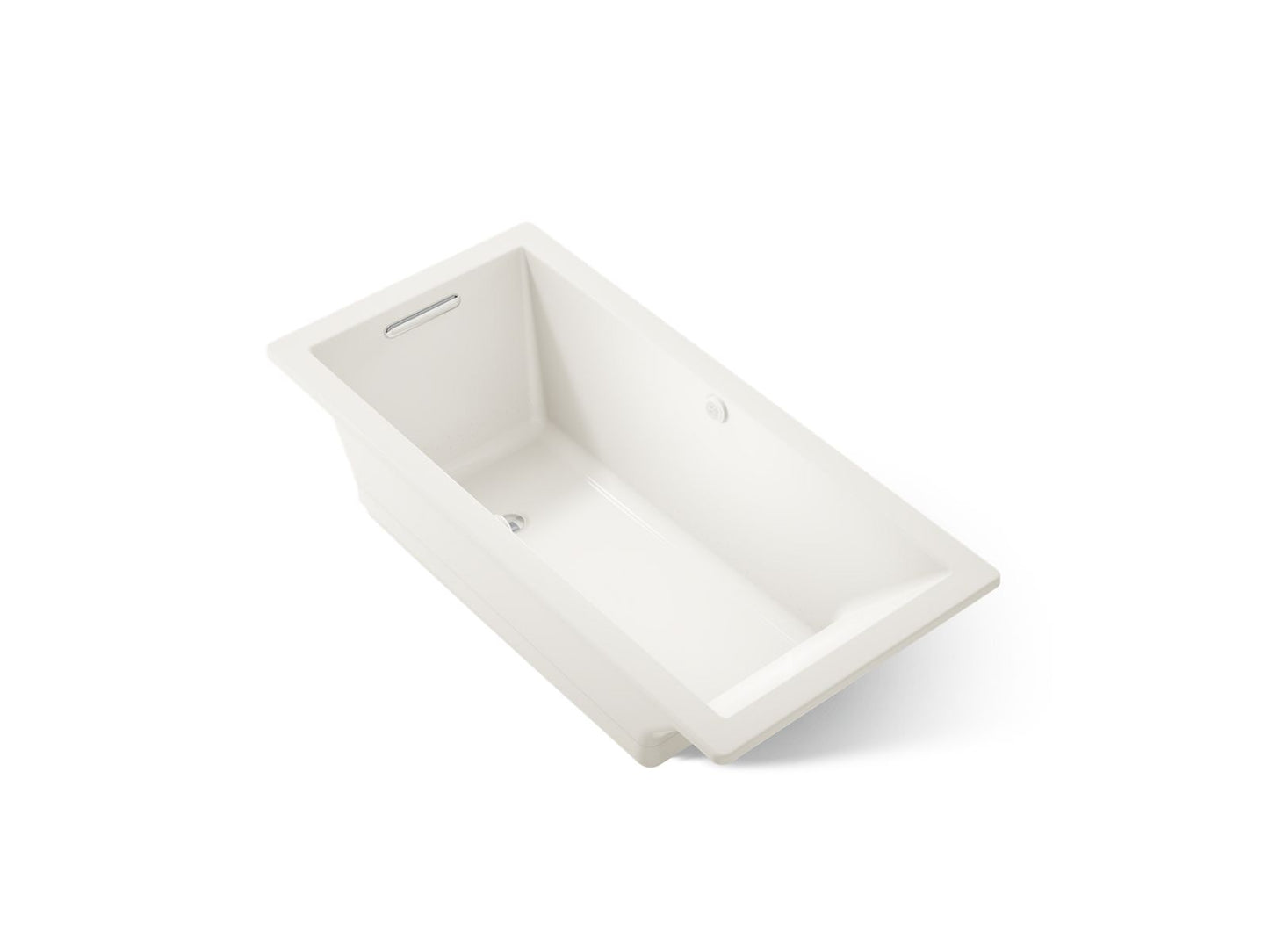 KOHLER K-1822-GHW Underscore 66" x 32" drop-in Heated BubbleMassage air bath with Bask heated surface