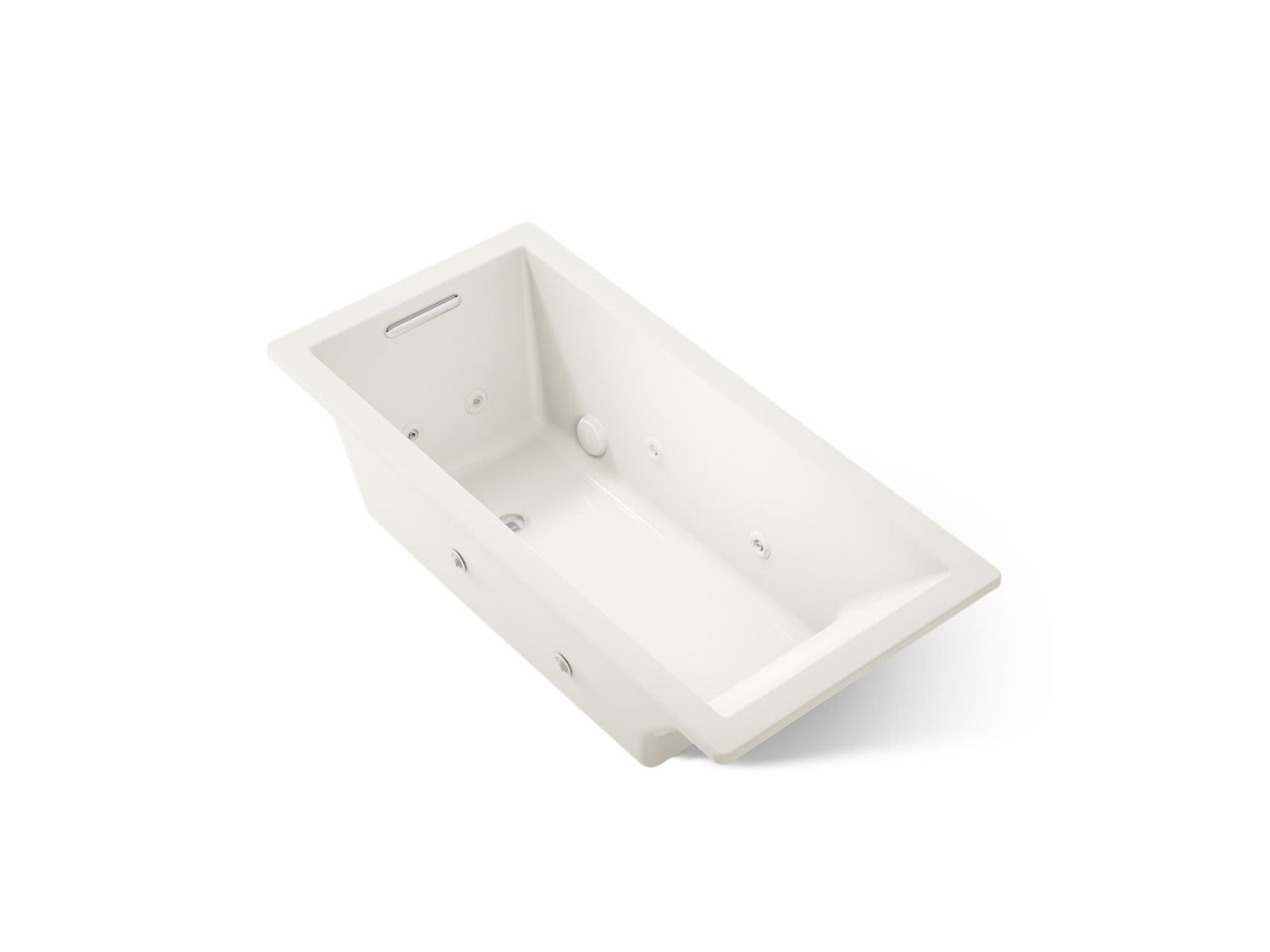KOHLER K-1822-JH Underscore 66" x 32" drop-in heated whirlpool bath