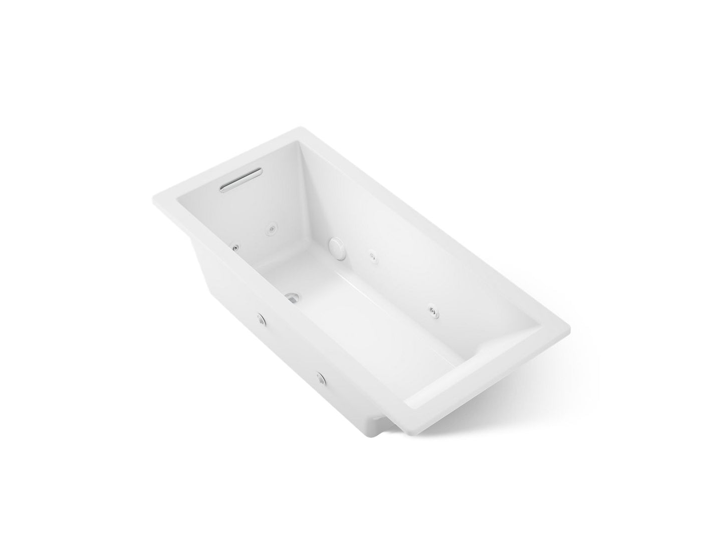 KOHLER K-1822-JH Underscore 66" x 32" drop-in heated whirlpool bath