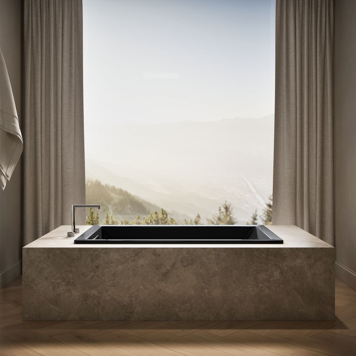 KOHLER K-1848 Underscore 60" x 36" drop-in bath