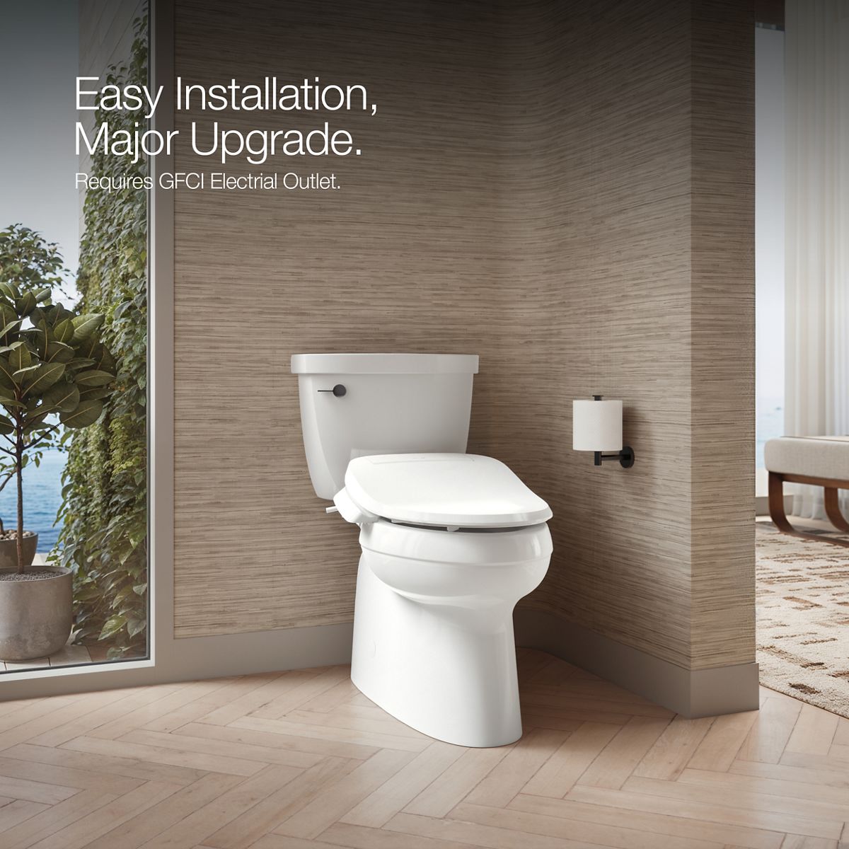 KOHLER K-18751 PureWash E525 Elongated bidet toilet seat