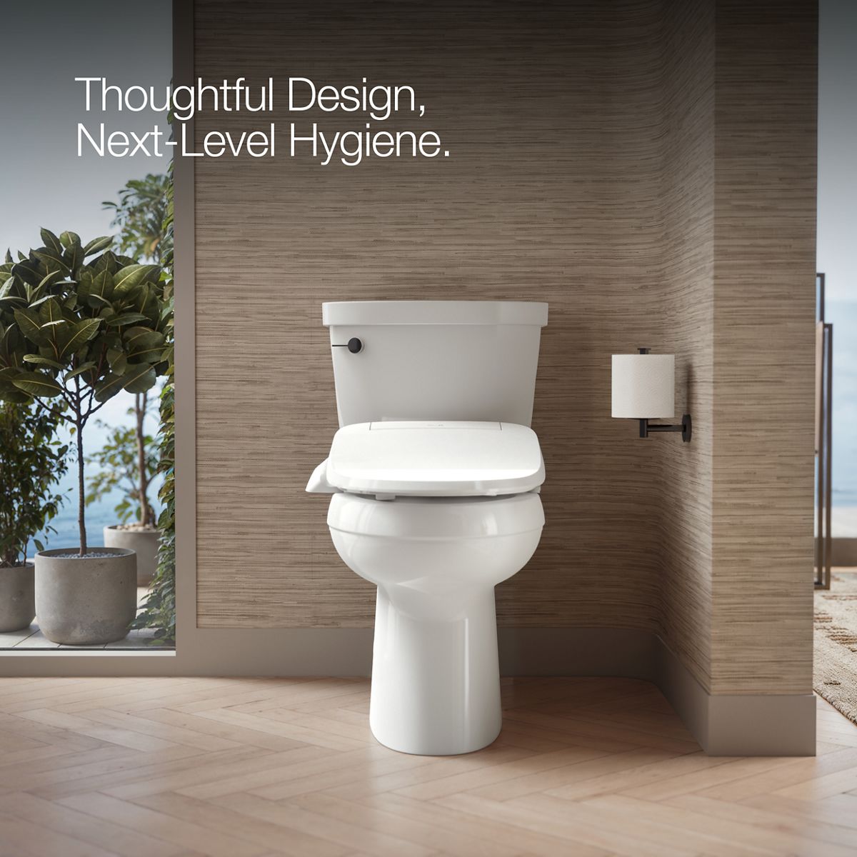 KOHLER K-18751 PureWash E525 Elongated bidet toilet seat