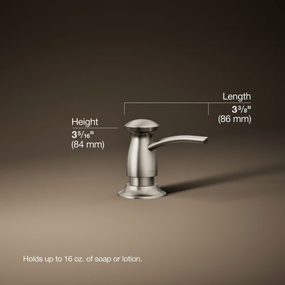 3/4 view of product with dimensions