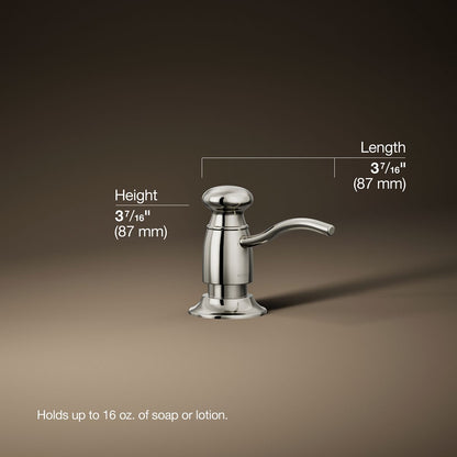 3/4 view of product with dimensions