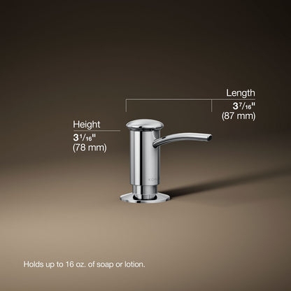 3/4 view of product with dimensions