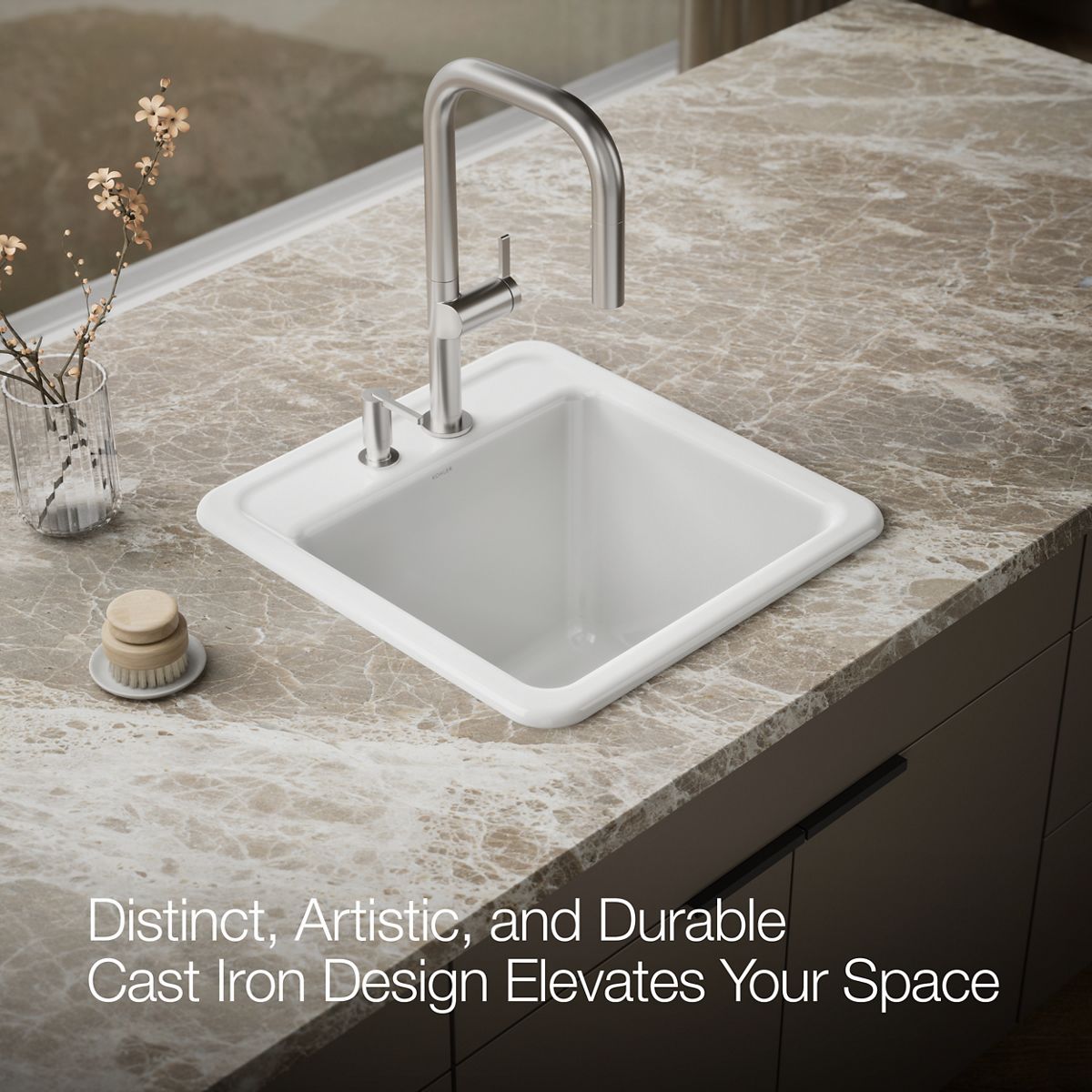 KOHLER K-19022-2 Park Falls 21" top-/undermount single-bowl utility sink