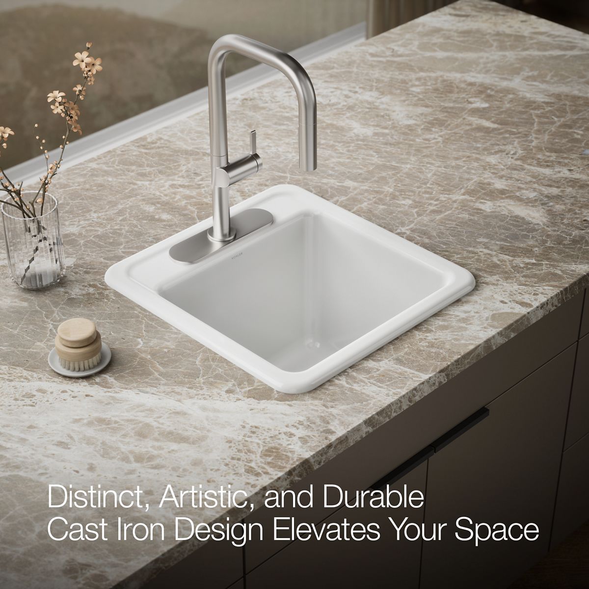 KOHLER K-19022-3 Park Falls 21" top-/undermount single-bowl utility sink