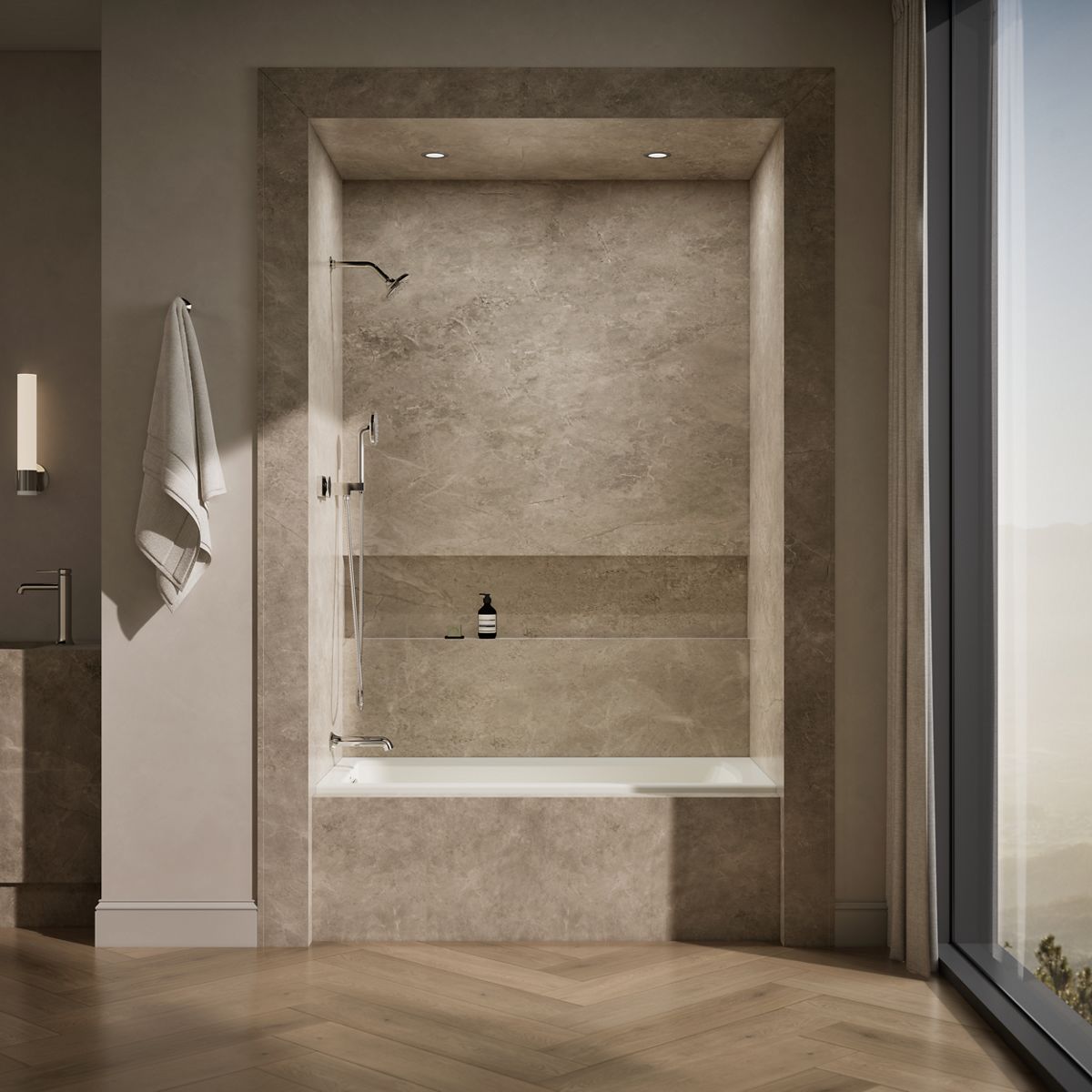 KOHLER K-1946-L Archer 60" x 30" alcove bath, left drain
