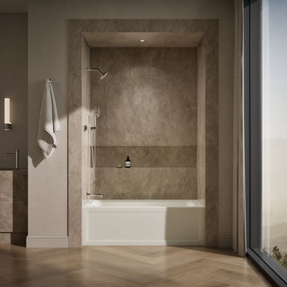 KOHLER K-1946-LA Archer 60" x 30" alcove bath, left drain