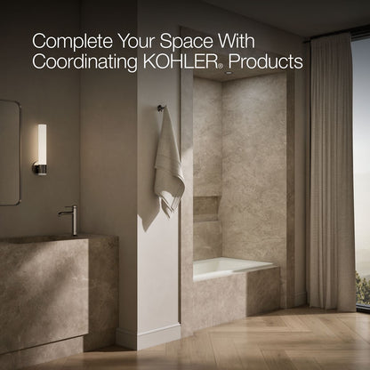 KOHLER K-1946-LW Archer 60" x 30" alcove bath with Bask heated surface, left drain