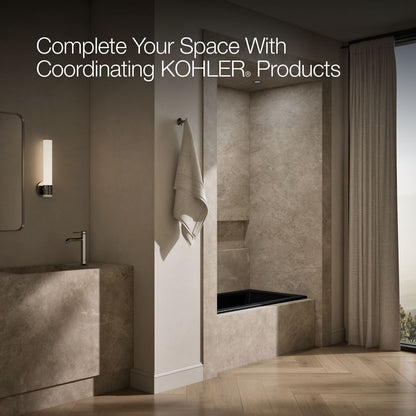 KOHLER K-1946-LW Archer 60" x 30" alcove bath with Bask heated surface, left drain