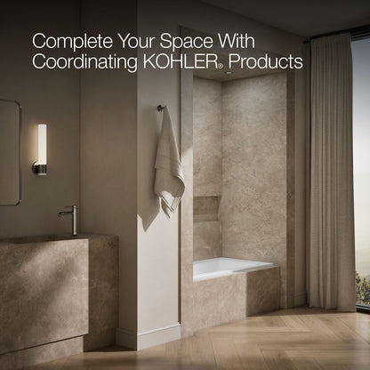 KOHLER K-1946-LW Archer 60" x 30" alcove bath with Bask heated surface, left drain