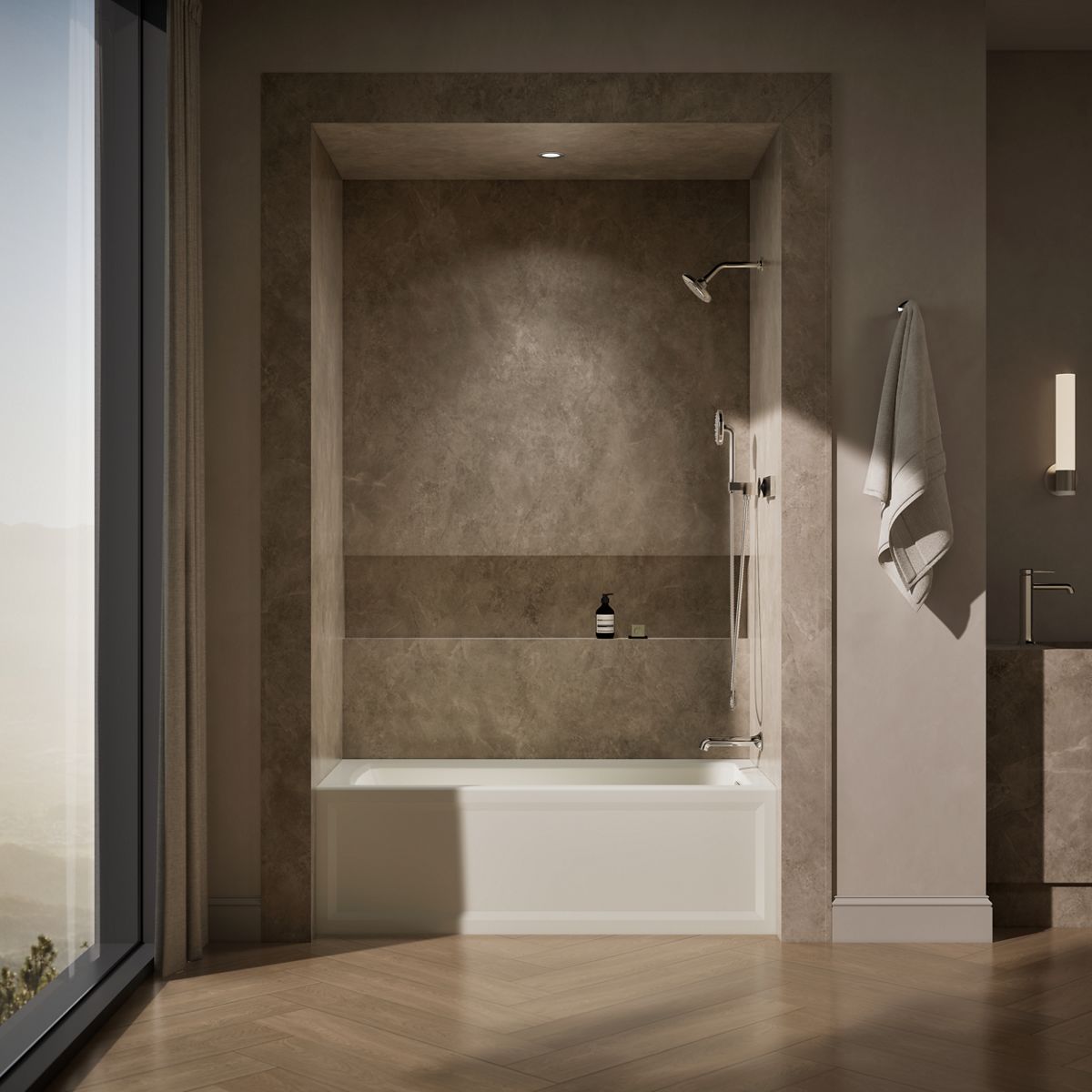 KOHLER K-1946-RAW Archer 60" x 30" alcove bath with Bask heated surface, right drain