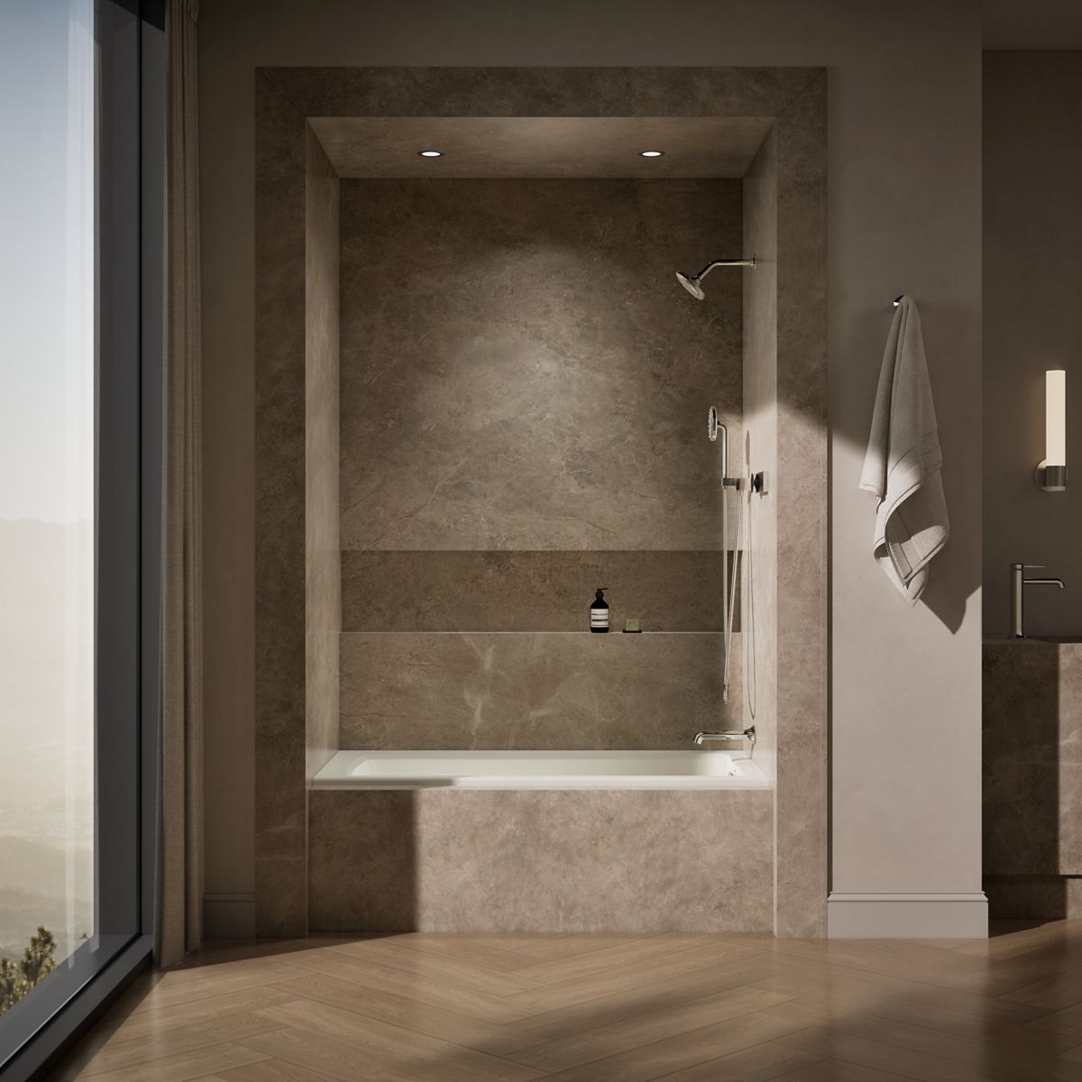 KOHLER K-1946-RW Archer 60" x 30" alcove bath with Bask heated surface, right drain