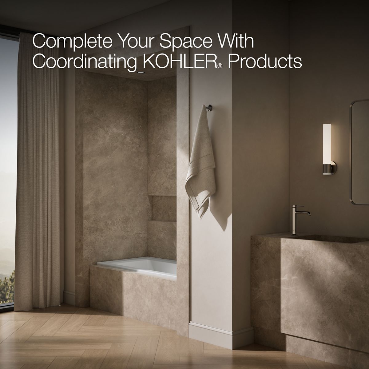 KOHLER K-1946-RW Archer 60" x 30" alcove bath with Bask heated surface, right drain