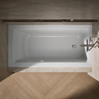KOHLER K-1946-RW Archer 60" x 30" alcove bath with Bask heated surface, right drain