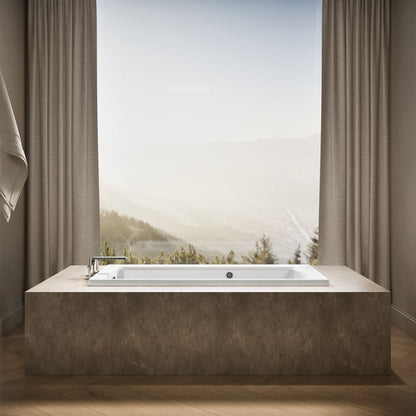KOHLER K-1946-W1 Archer 60" x 30" drop-in bath with Bask heated surface