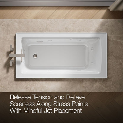 KOHLER K-1947 Archer 60" x 30" drop-in whirlpool bath