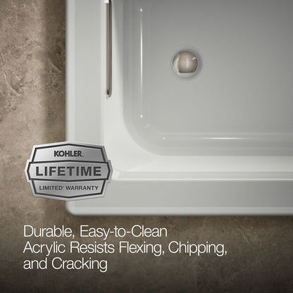 KOHLER K-1947-GH Archer 60" x 30" drop-in Heated BubbleMassage air bath