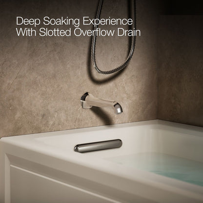 KOHLER K-1947-GHLA Archer 60" x 30" alcove Heated BubbleMassage air bath, left drain